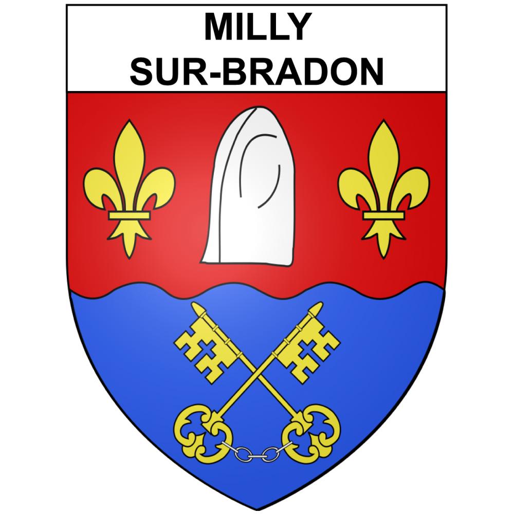 Milly-sur-Bradon 55 ville sticker blason écusson autocollant adhésif