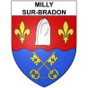 Milly-sur-Bradon 55 ville sticker blason écusson autocollant adhésif