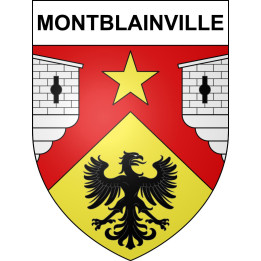 Montblainville Sticker wappen, gelsenkirchen, augsburg, klebender aufkleber