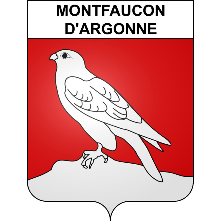 Pegatinas escudo de armas de Montfaucon-d'Argonne adhesivo de la etiqueta engomada