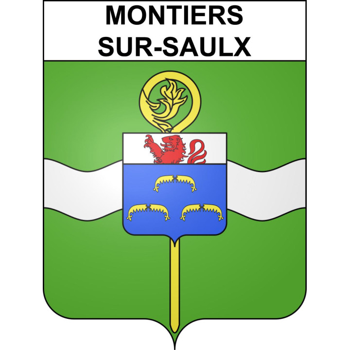 Montiers-sur-Saulx 55 ville sticker blason écusson autocollant adhésif