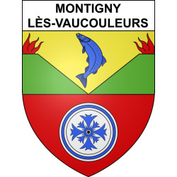 Pegatinas escudo de armas de Montigny-lès-Vaucouleurs adhesivo de la etiqueta engomada
