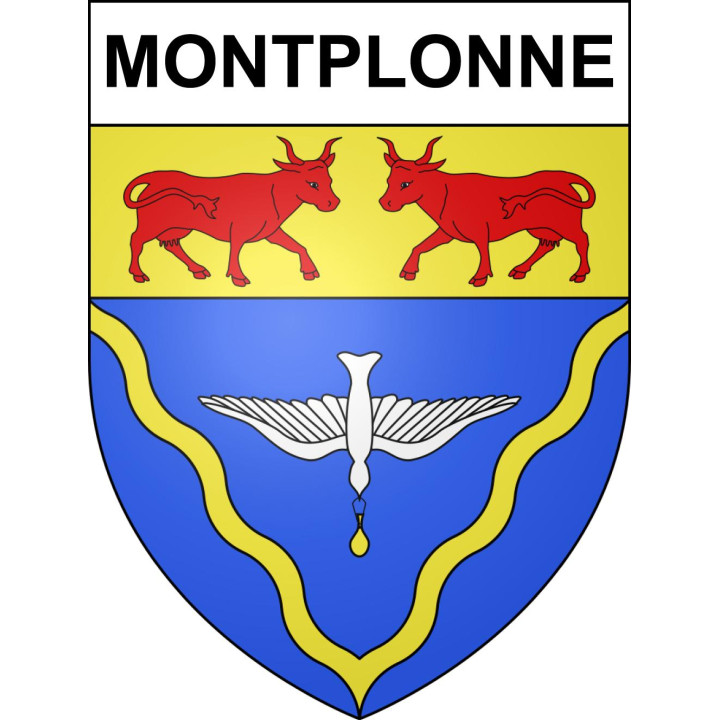 Montplonne Sticker wappen, gelsenkirchen, augsburg, klebender aufkleber