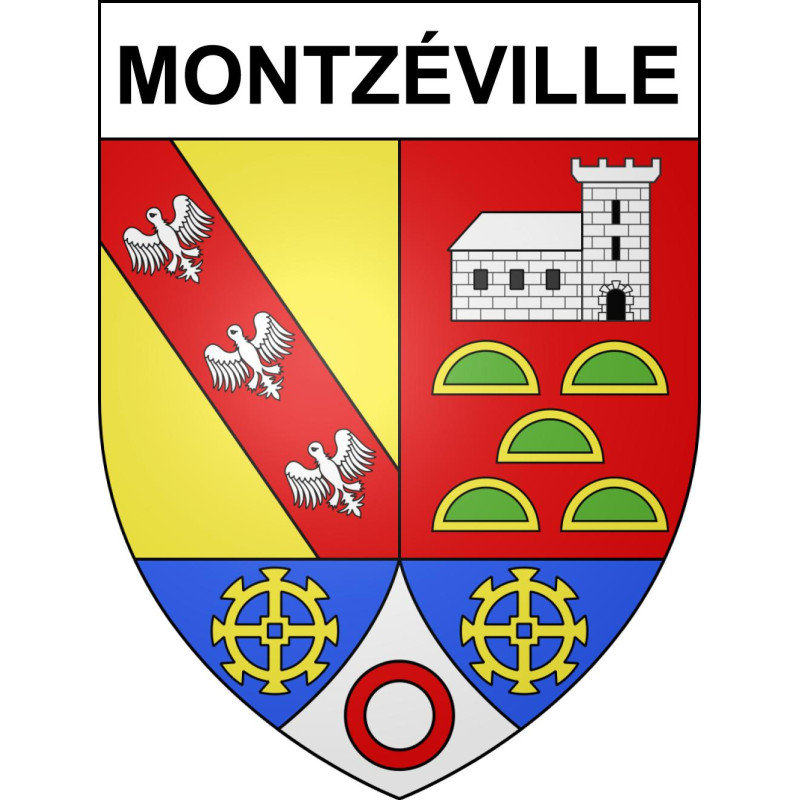 Montzéville Sticker wappen, gelsenkirchen, augsburg, klebender aufkleber