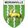 Pegatinas escudo de armas de Moranville adhesivo de la etiqueta engomada