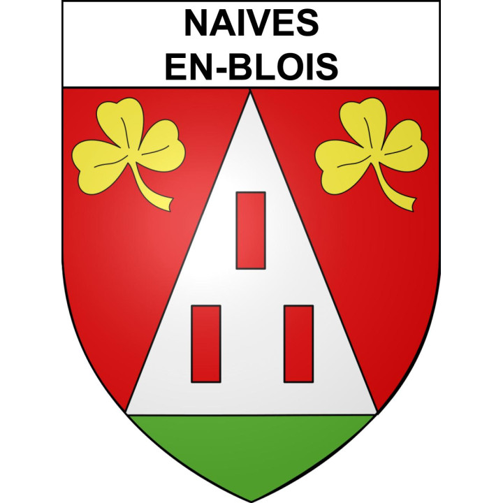 Pegatinas escudo de armas de Naives-en-Blois adhesivo de la etiqueta engomada