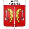 Pegatinas escudo de armas de Naives-Rosières adhesivo de la etiqueta engomada