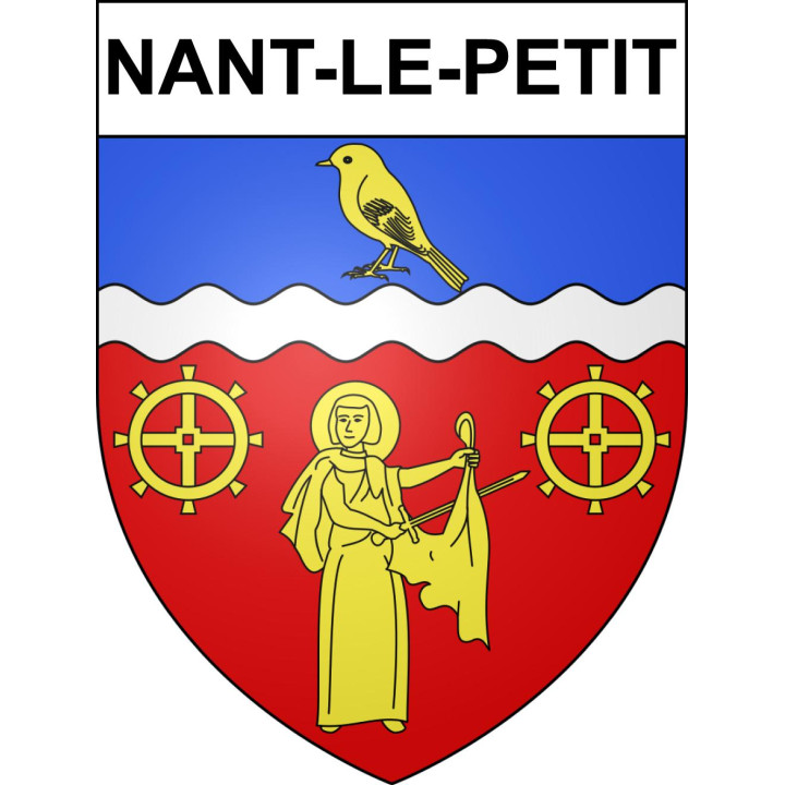 Pegatinas escudo de armas de Nant-le-Petit adhesivo de la etiqueta engomada