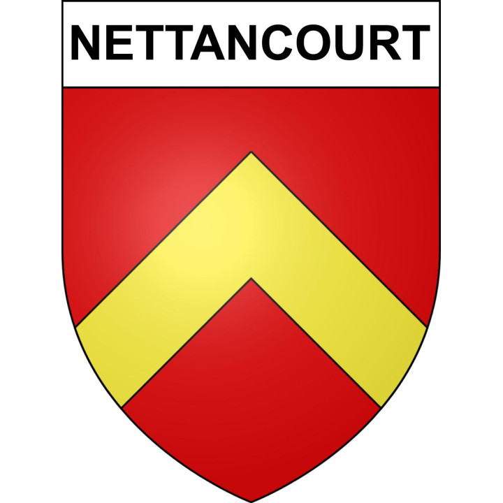 Pegatinas escudo de armas de Nettancourt adhesivo de la etiqueta engomada