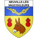Pegatinas escudo de armas de Neuville-lès-Vaucouleurs adhesivo de la etiqueta engomada