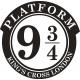platform 9-3/4 Harry Potter logo 934 autocollant sticker Sticker Mural décoratif en Vinyle pour Porte de Chambre Motif