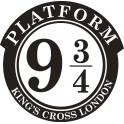 platform 9-3/4 Harry Potter logo 934 autocollant sticker Sticker Mural décoratif en Vinyle pour Porte de Chambre Motif