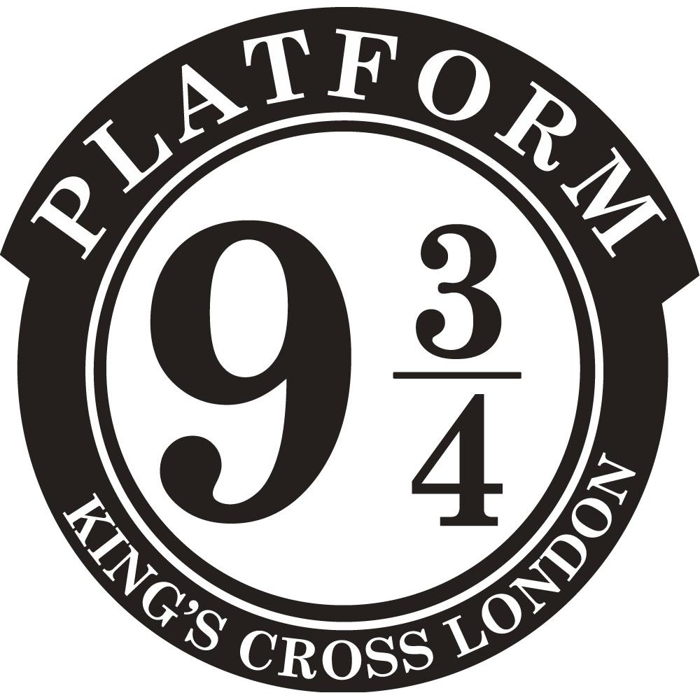 platform 9-3/4 Harry Potter logo 934 autocollant sticker Sticker Mural décoratif en Vinyle pour Porte de Chambre Motif