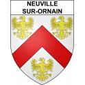 Neuville-sur-Ornain 55 ville sticker blason écusson autocollant adhésif