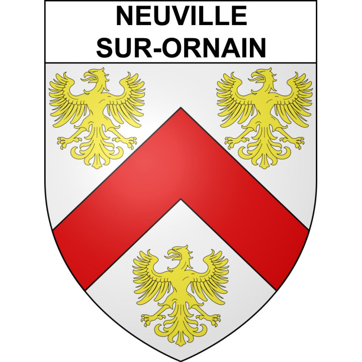 Neuville-sur-Ornain 55 ville sticker blason écusson autocollant adhésif
