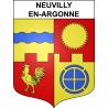 Pegatinas escudo de armas de Neuvilly-en-Argonne adhesivo de la etiqueta engomada