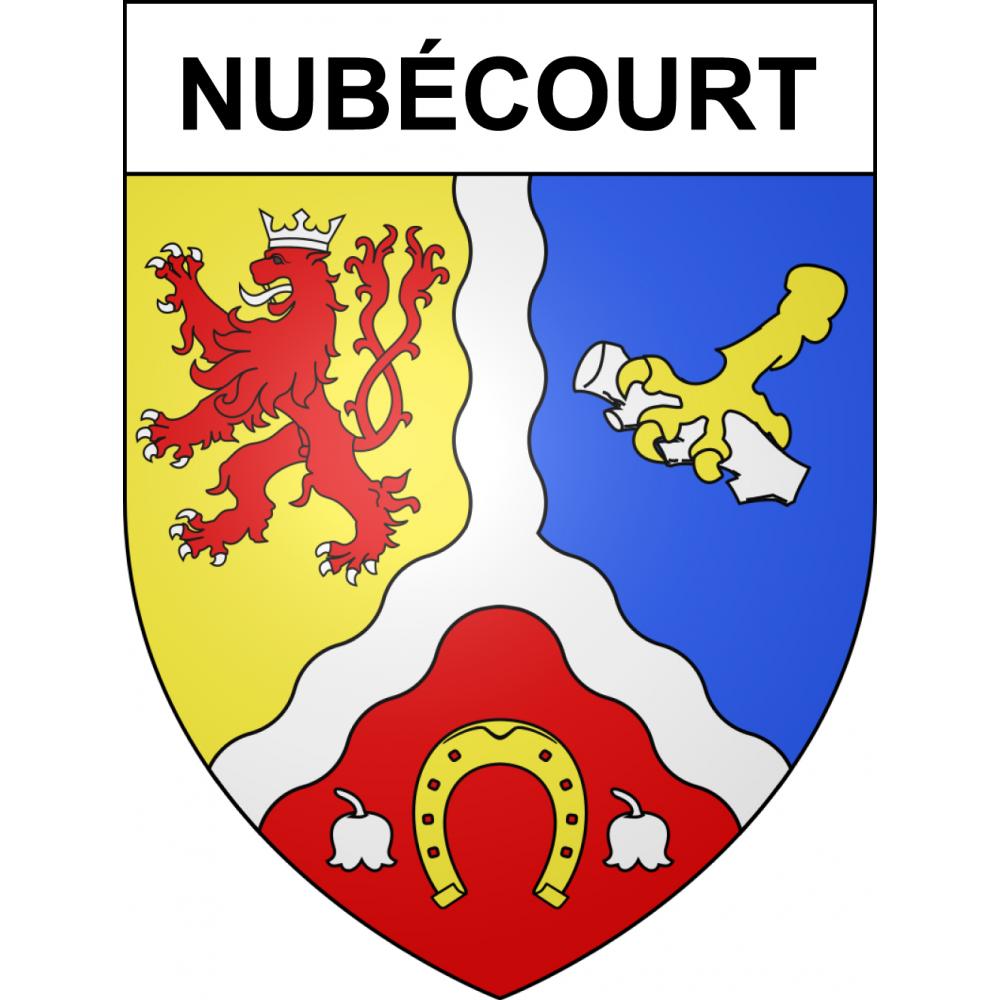 Pegatinas escudo de armas de Nubécourt adhesivo de la etiqueta engomada