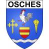 Pegatinas escudo de armas de Osches adhesivo de la etiqueta engomada