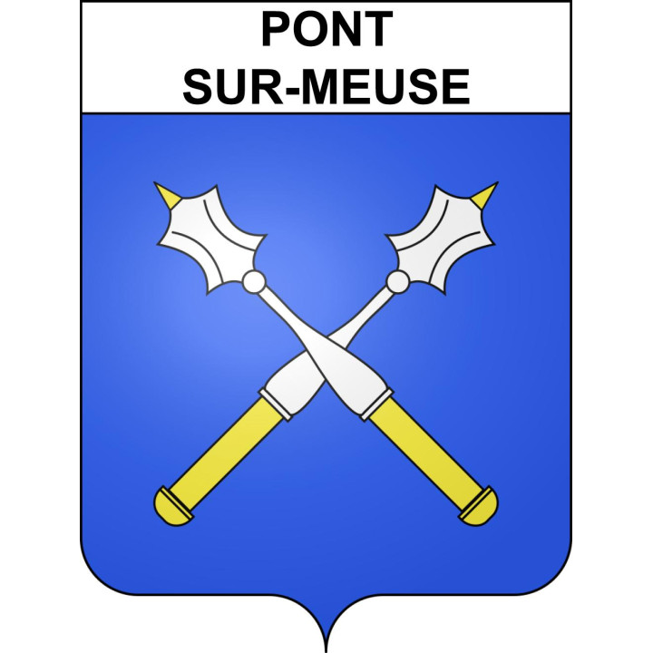 Pont-sur-Meuse 55 ville sticker blason écusson autocollant adhésif