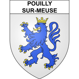 Pouilly-sur-Meuse 55 ville sticker blason écusson autocollant adhésif