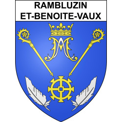 Rambluzin-et-Benoite-Vaux 55 ville sticker blason écusson autocollant adhésif