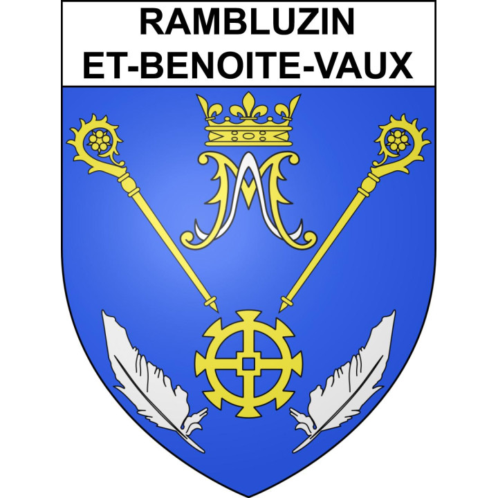 Rambluzin-et-Benoite-Vaux Sticker wappen, gelsenkirchen, augsburg, klebender aufkleber