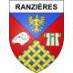 Ranzières 55 ville sticker blason écusson autocollant adhésif