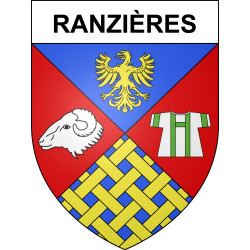 Ranzières Sticker wappen, gelsenkirchen, augsburg, klebender aufkleber