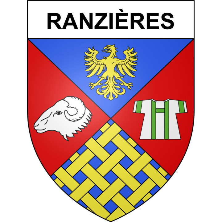 Stickers coat of arms Ranzières adhesive sticker