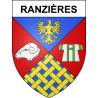 Ranzières 55 ville sticker blason écusson autocollant adhésif