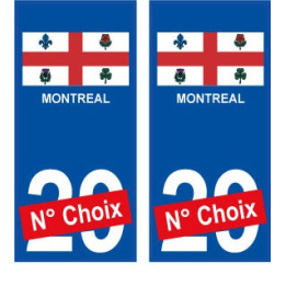 Montréal USA ville Autocollant plaque immatriculation auto sticker numéro au choix sticker city
