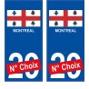 Montréal USA ville Autocollant plaque immatriculation auto sticker numéro au choix sticker city
