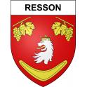 Resson 55 ville sticker blason écusson autocollant adhésif