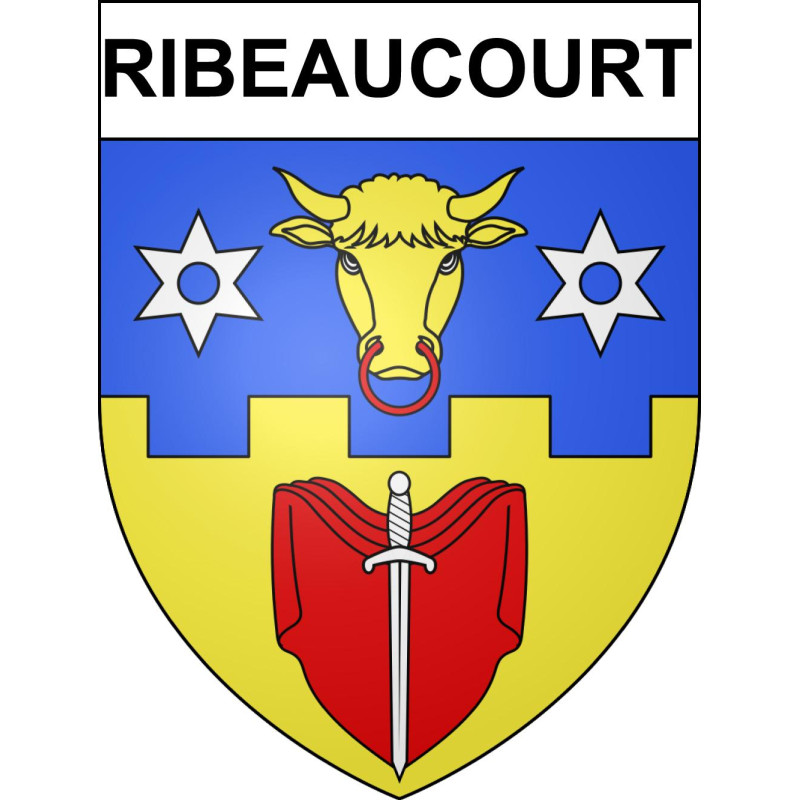 Ribeaucourt 55 ville sticker blason écusson autocollant adhésif