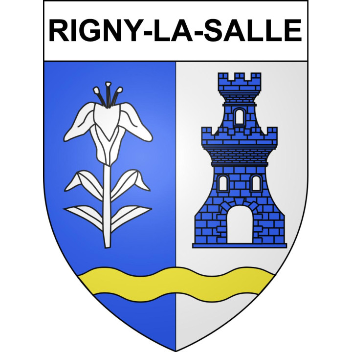 Rigny-la-Salle 55 ville sticker blason écusson autocollant adhésif