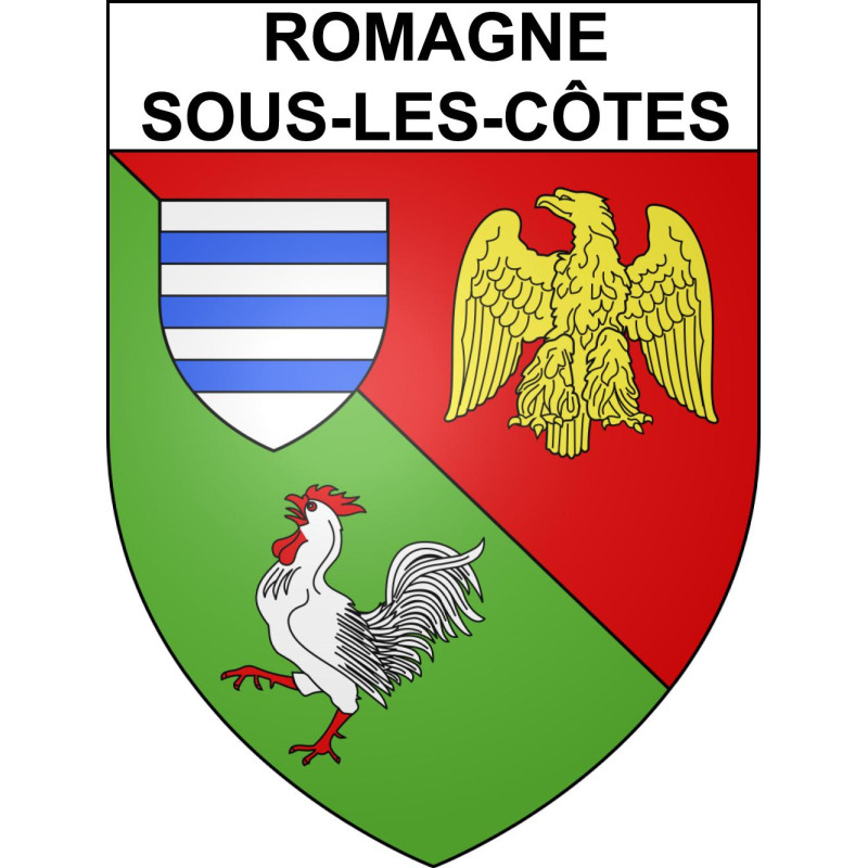 Romagne-sous-les-Côtes 55 ville sticker blason écusson autocollant adhésif