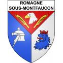 Romagne-sous-Montfaucon 55 ville sticker blason écusson autocollant adhésif