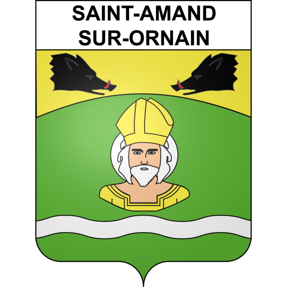 Saint-Amand-sur-Ornain 55 ville sticker blason écusson autocollant adhésif