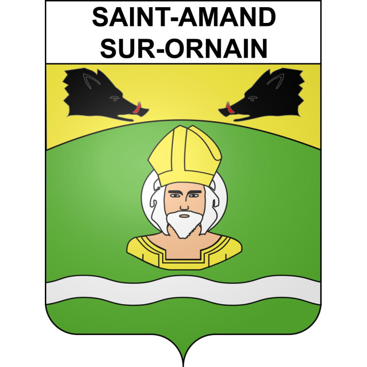Saint-Amand-sur-Ornain 55 ville sticker blason écusson autocollant adhésif