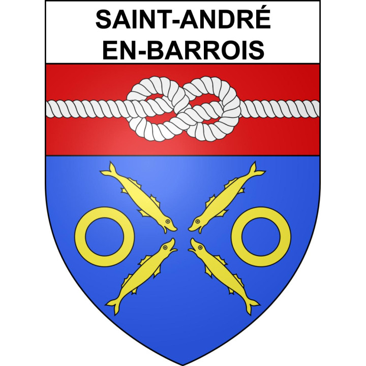 Pegatinas escudo de armas de Saint-André-en-Barrois adhesivo de la etiqueta engomada