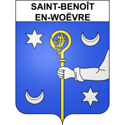 Pegatinas escudo de armas de Saint-Benoît-en-Woëvre adhesivo de la etiqueta engomada