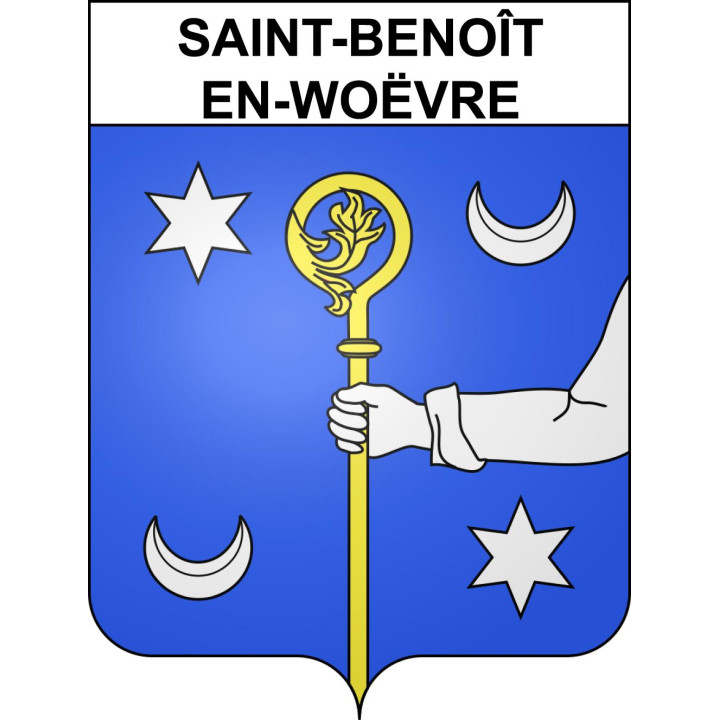 Saint-Benoît-en-Woëvre Sticker wappen, gelsenkirchen, augsburg, klebender aufkleber
