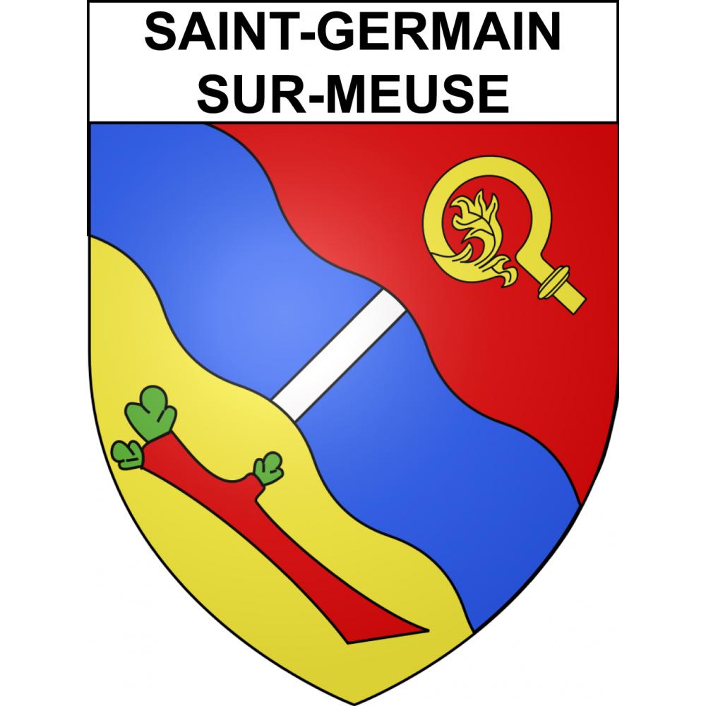 Pegatinas escudo de armas de Saint-Germain-sur-Meuse adhesivo de la etiqueta engomada