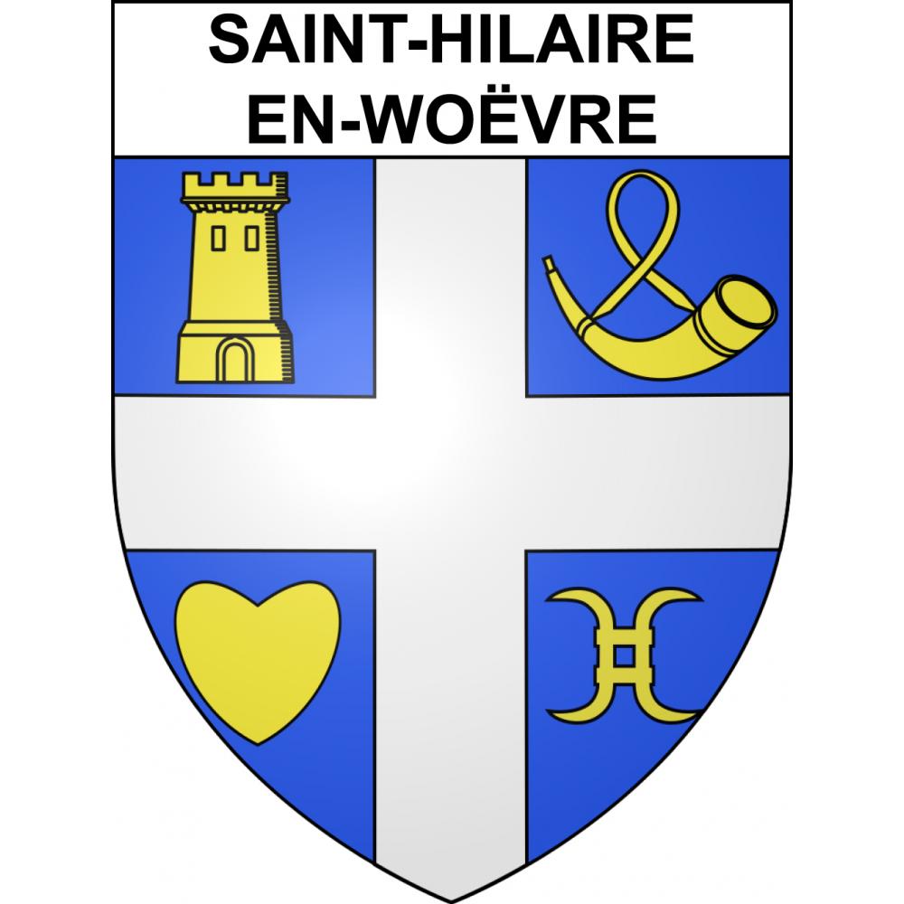 Pegatinas escudo de armas de Saint-Hilaire-en-Woëvre adhesivo de la etiqueta engomada