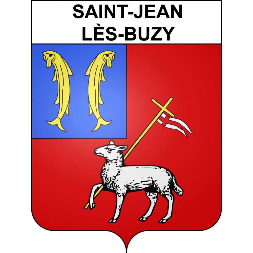 Saint-Jean-lès-Buzy 55 ville sticker blason écusson autocollant adhésif