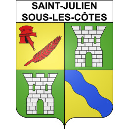 Saint-Julien-sous-les-Côtes Sticker wappen, gelsenkirchen, augsburg, klebender aufkleber