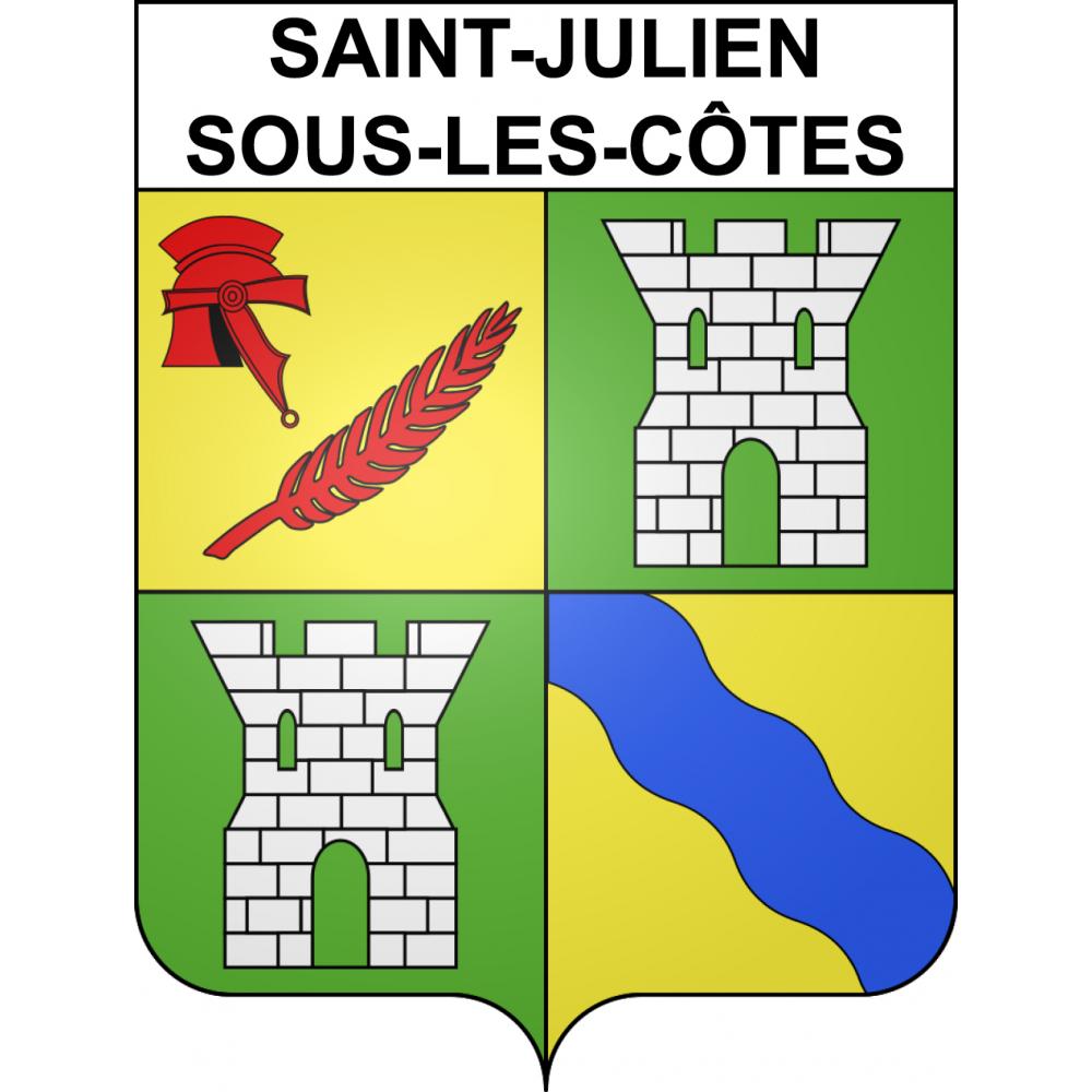 Saint-Julien-sous-les-Côtes Sticker wappen, gelsenkirchen, augsburg, klebender aufkleber