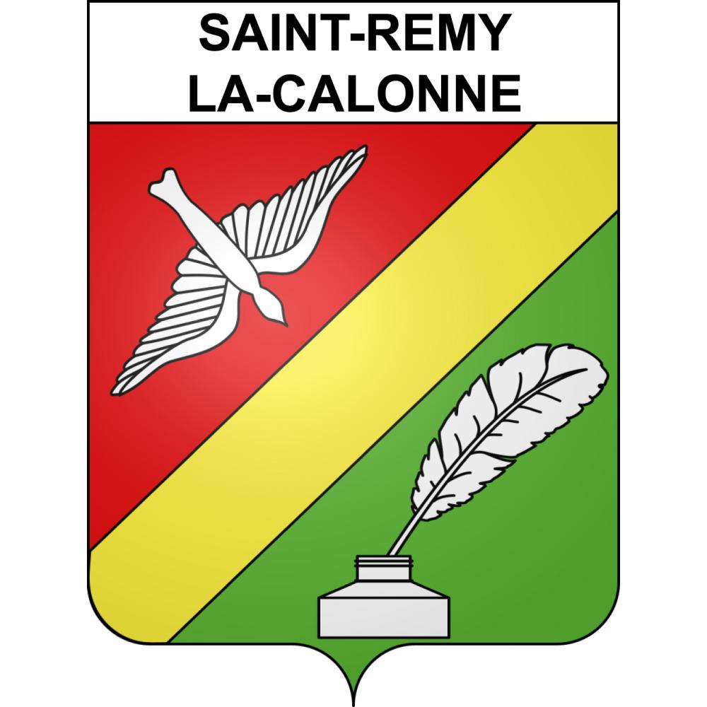 Pegatinas escudo de armas de Saint-Remy-la-Calonne adhesivo de la etiqueta engomada