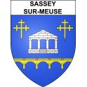 Sassey-sur-Meuse Sticker wappen, gelsenkirchen, augsburg, klebender aufkleber