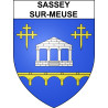 Pegatinas escudo de armas de Sassey-sur-Meuse adhesivo de la etiqueta engomada
